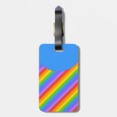 Je brief, regenboogstripes Monogram. Bagagelabel (Achterkant verticaal)