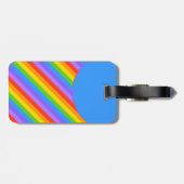Je brief, regenboogstripes Monogram. Bagagelabel (Achterkant horizontaal)