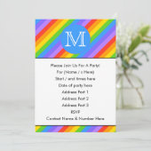 Je brief, regenboogstripes Monogram. Kaart (Staand voorkant)