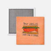 Je broodje ziet eruit als een zalm magneet (Voorkant / Achterkant)