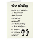 Je bruiloft - een grappig trouwgedicht (Voorkant)