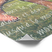 Je bruiloft foto en het Franse bruiloft script Poster (Hoek)