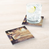 Je bruiloft foto Keepslag Glazen Onderzetter (Schuin)