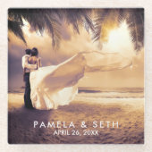 Je bruiloft foto Keepslag Glazen Onderzetter (Voorkant)