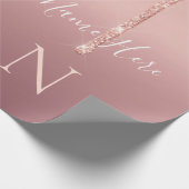 Je bruiloft tekst Roos Gold Blush Sparkle Glitter Cadeaupapier (Hoek)