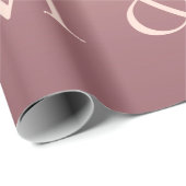 Je bruiloft tekst Roos Gold Blush Sparkle Glitter Cadeaupapier (Rol Hoek)