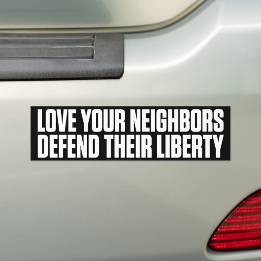 Je Bumpersticker houdt van je buren (Op auto)
