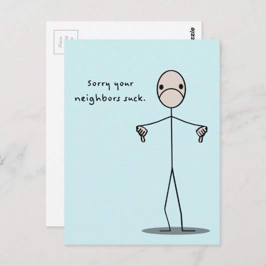 Je buren zuigen briefkaart (Voorkant / Achterkant)