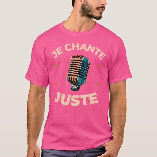 Je Chante Juste Microfoon Singer Scene T-shirt (Voorkant)