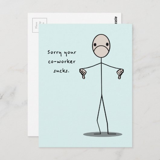 Je collega is klote briefkaart (Voorkant / Achterkant)