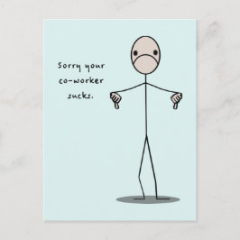 Je collega is klote briefkaart