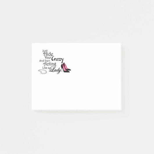 Je Crazy Post verbergen Opmerkingen Post-it® Notes (Voorkant)