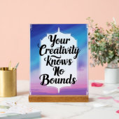 Je creativiteit kent geen grenzen acryl bord (Huwelijk)