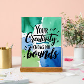 Je creativiteit kent geen grenzen acryl bord (Huwelijk)