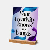 Je creativiteit kent geen grenzen acryl bord (Hoek)