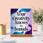 Je creativiteit kent geen grenzen acryl bord (Huwelijk)