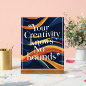 Je creativiteit kent geen grenzen acryl bord (Huwelijk)