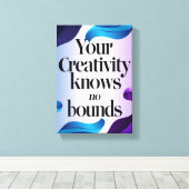 Je creativiteit kent geen grenzen canvas afdruk (Insitu (Houten vloer))