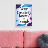Je creativiteit kent geen grenzen canvas afdruk (Insitu (Woonkamer))
