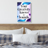 Je creativiteit kent geen grenzen canvas afdruk (Insitu (Slaapkamer))
