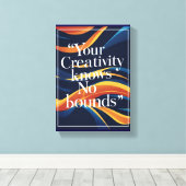 Je creativiteit kent geen grenzen canvas afdruk (Insitu (Houten vloer))