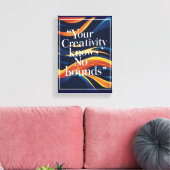Je creativiteit kent geen grenzen canvas afdruk (Insitu (Woonkamer))