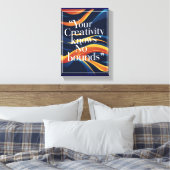 Je creativiteit kent geen grenzen canvas afdruk (Insitu (Slaapkamer))