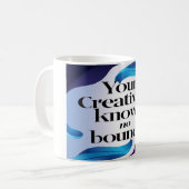 Je creativiteit kent geen grenzen koffiemok (Voorkant links)