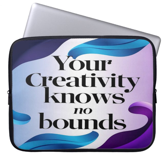 Je creativiteit kent geen grenzen laptop sleeve (Voorkant)