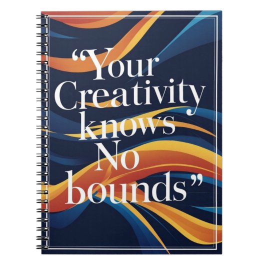 Je creativiteit kent geen grenzen notitieboek (Voorkant)