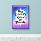 Je creativiteit kent geen grenzen optie 2 canvas afdruk (Insitu (Houten vloer))