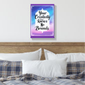 Je creativiteit kent geen grenzen optie 2 canvas afdruk (Insitu (Slaapkamer))