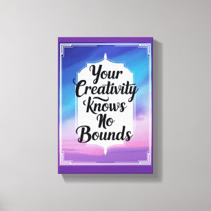 Je creativiteit kent geen grenzen optie 2 canvas afdruk