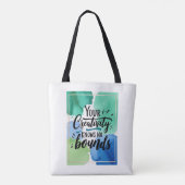Je creativiteit kent geen grenzen tote bag (Achterkant)
