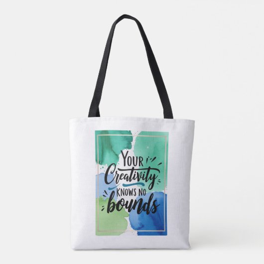 Je creativiteit kent geen grenzen tote bag (Achterkant)