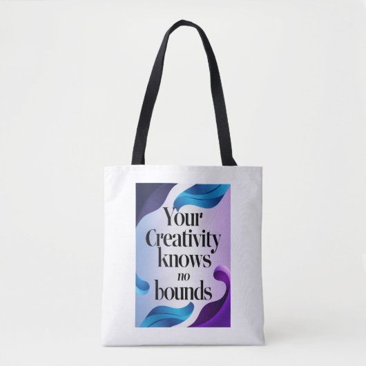 Je creativiteit kent geen grenzen tote bag (Voorkant)