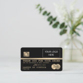 Je creditcard toevoegen Bedankt voor je zakelijke  Visitekaartje (Staand voorkant)