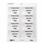 Je creëer je label gemakkelijk. Verwijder de grote (Full Sheet)