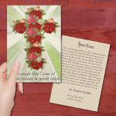 Je Cross Prayer St. Francis de Sales Heilige Kaart Visitekaartje