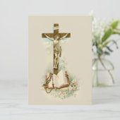 Je Cross St. Francis de Sales Quote Heilige Kaart (Staand voorkant)