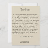 Je Cross St. Francis de Sales Quote Heilige Kaart (Achterkant)