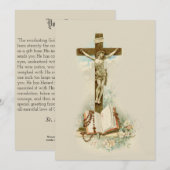 Je Cross St. Francis de Sales Quote Heilige Kaart (Voorkant / Achterkant)