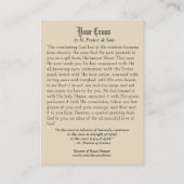 Je Cross St. Francis de Sales Quote Heilige Kaart Visitekaartje (Achterkant)