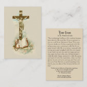 Je Cross St. Francis de Sales Quote Heilige Kaart Visitekaartje (Voorkant / Achterkant)