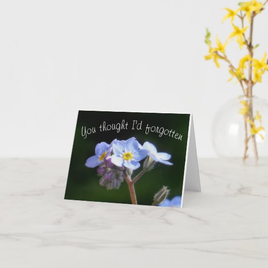 Je dacht dat ik het vergeten was kaart (Gele Bloem)