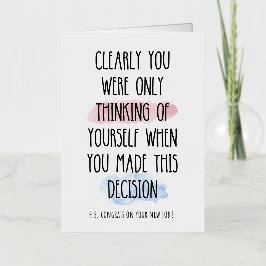 Je dacht duidelijk alleen aan jezelf folie feestdagenkaart