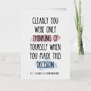 Je dacht duidelijk alleen aan jezelf folie feestdagenkaart