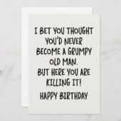 Je dacht vast dat je nooit een chagrijnige oude zo feestdagenkaart (Voorkant / Achterkant)