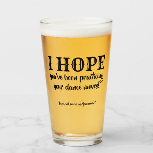 Je dans beweegt - Grappig Groomsman voorstel Glas