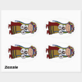 Je dansen meisje in Oekraïense folk jurk Ovale Sticker (Vel)